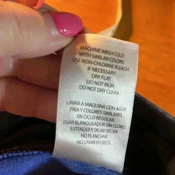 Tuff Athletics Women’s Leggings Blue Stretch Waistband Zip Pocket Pre-owned S - Picture 11 of 12